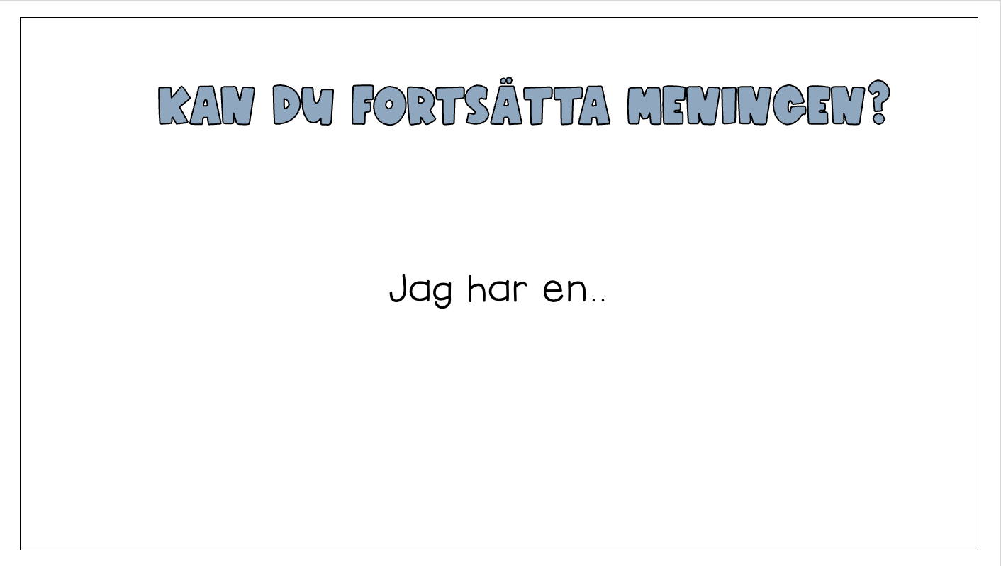 Vi blir proffs på meningar - interaktiv presentation