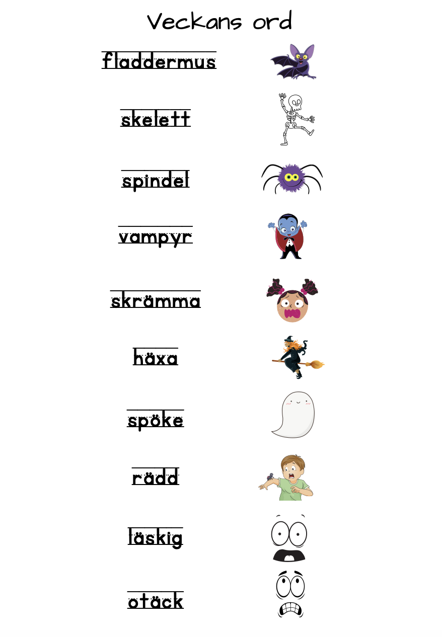 Veckans ord - halloween