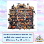 Väggkonst – Halloween bokhylla - bild 2