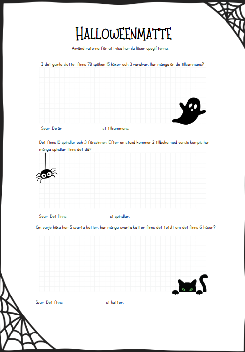 Stort Halloween-häfte 21 sidor!