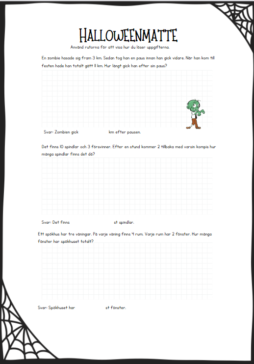 Stort Halloween-häfte 21 sidor!