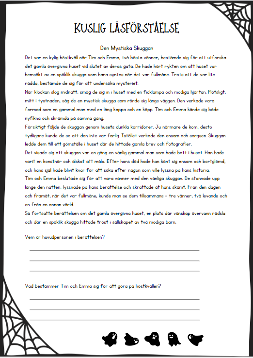 Stort Halloween-häfte 21 sidor!