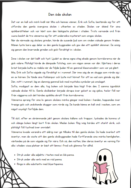 Stort Halloween-häfte 21 sidor!