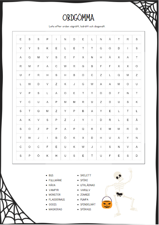 Stort Halloween-häfte 21 sidor!