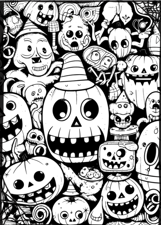 Stort Halloween-häfte 21 sidor!