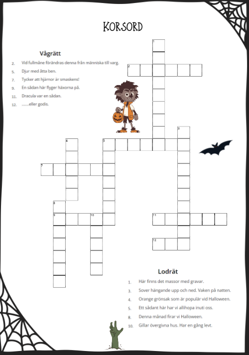 Stort Halloween-häfte 21 sidor!
