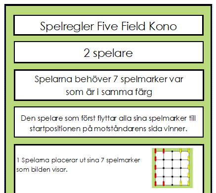 Strategispel - Five Field Kono