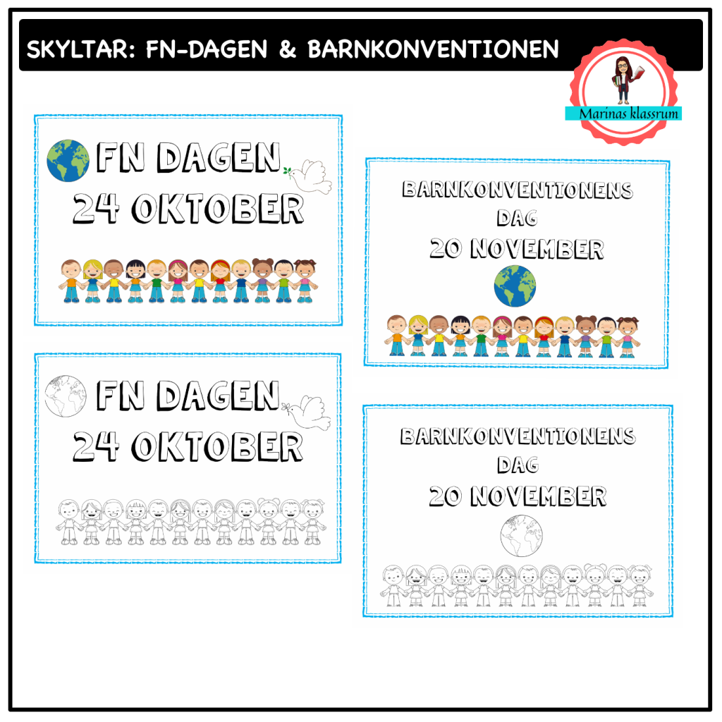 FN och barnkonventionen – skylt