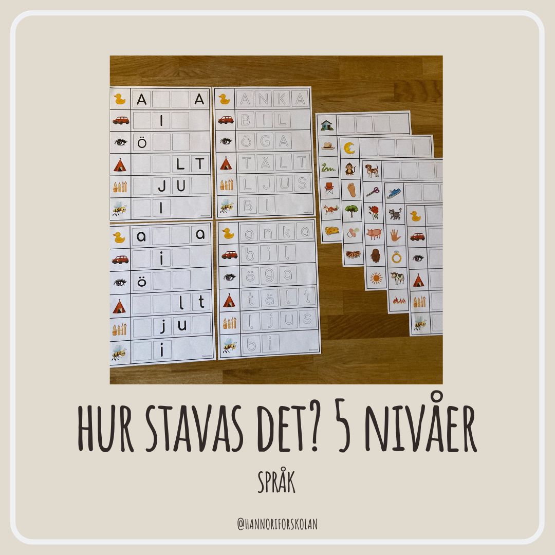 Hur stavas det? 5 nivåer