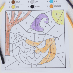 Färglägg med kod – halloween - bild 4