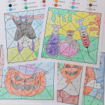 Färglägg med kod – halloween - bild 3