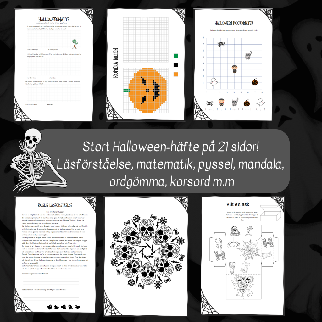 Stort Halloween-häfte 21 sidor!