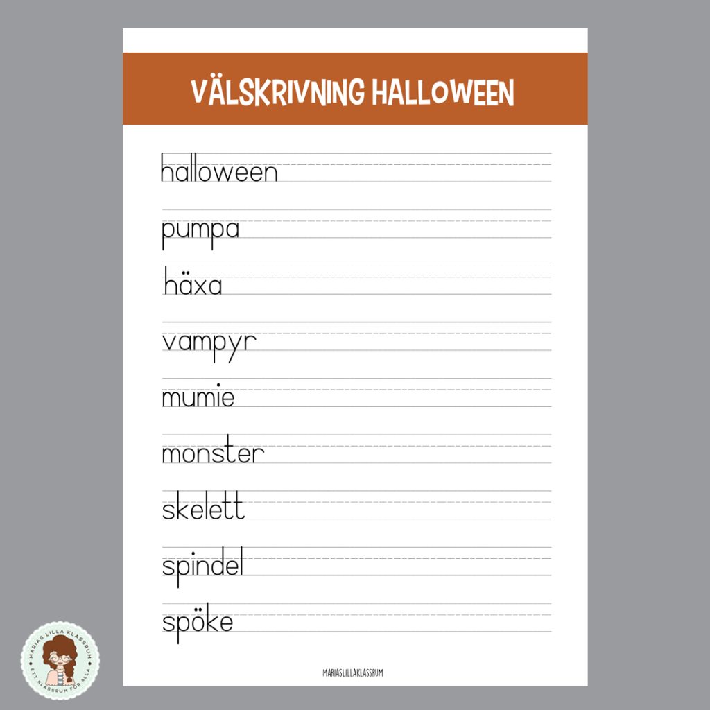 Välskrivning – Tema Halloween