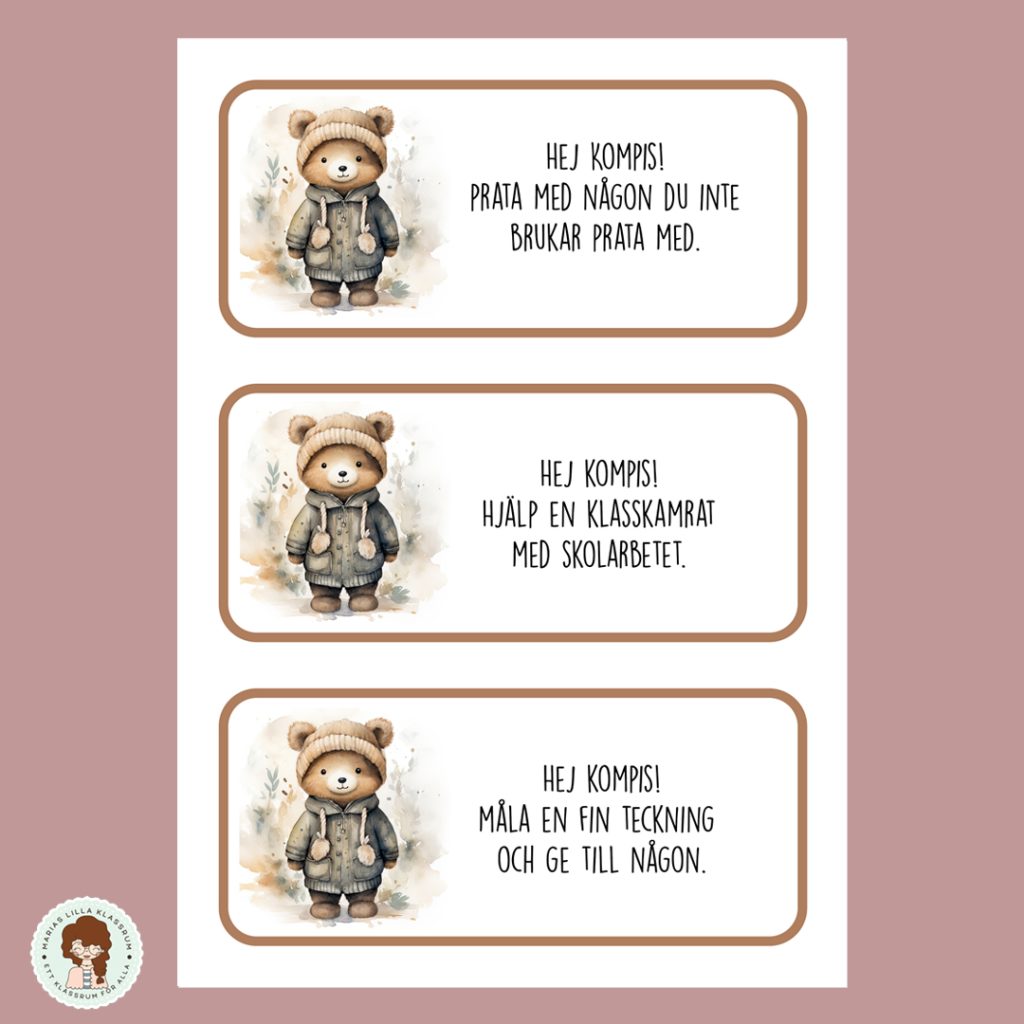 Nalleuppdrag, bokmärken och läsförståelse