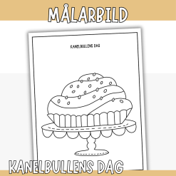 Kanelbullens dag - målarbild