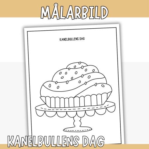 Kanelbullens dag - målarbild