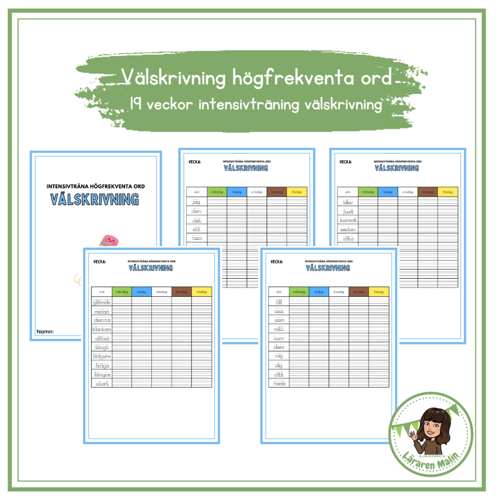 Välskrivning av högfrekventa ord- intensivträna