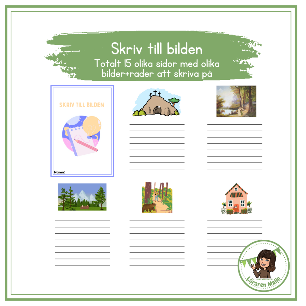 Häfte – Skriv till bilden (15 olika bilder)