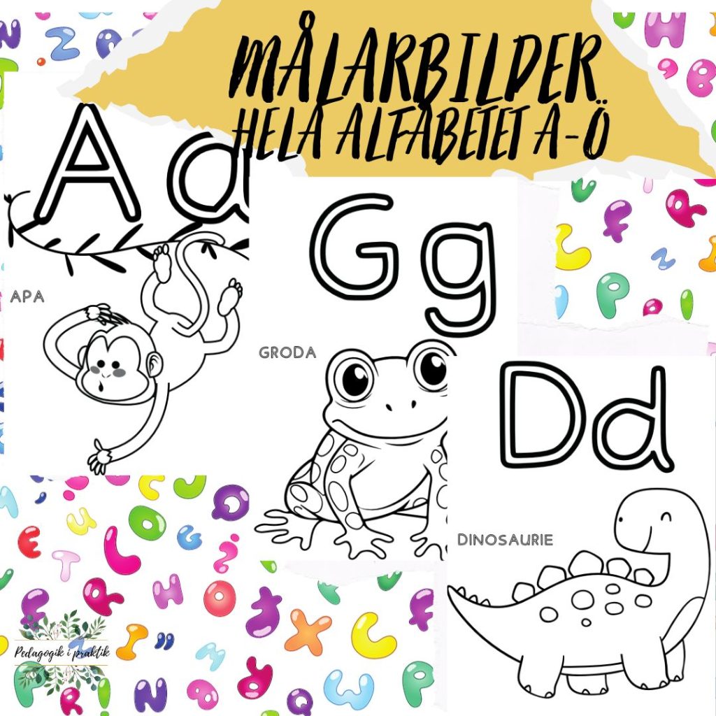 Målarbilder Alfabetet A-Ö