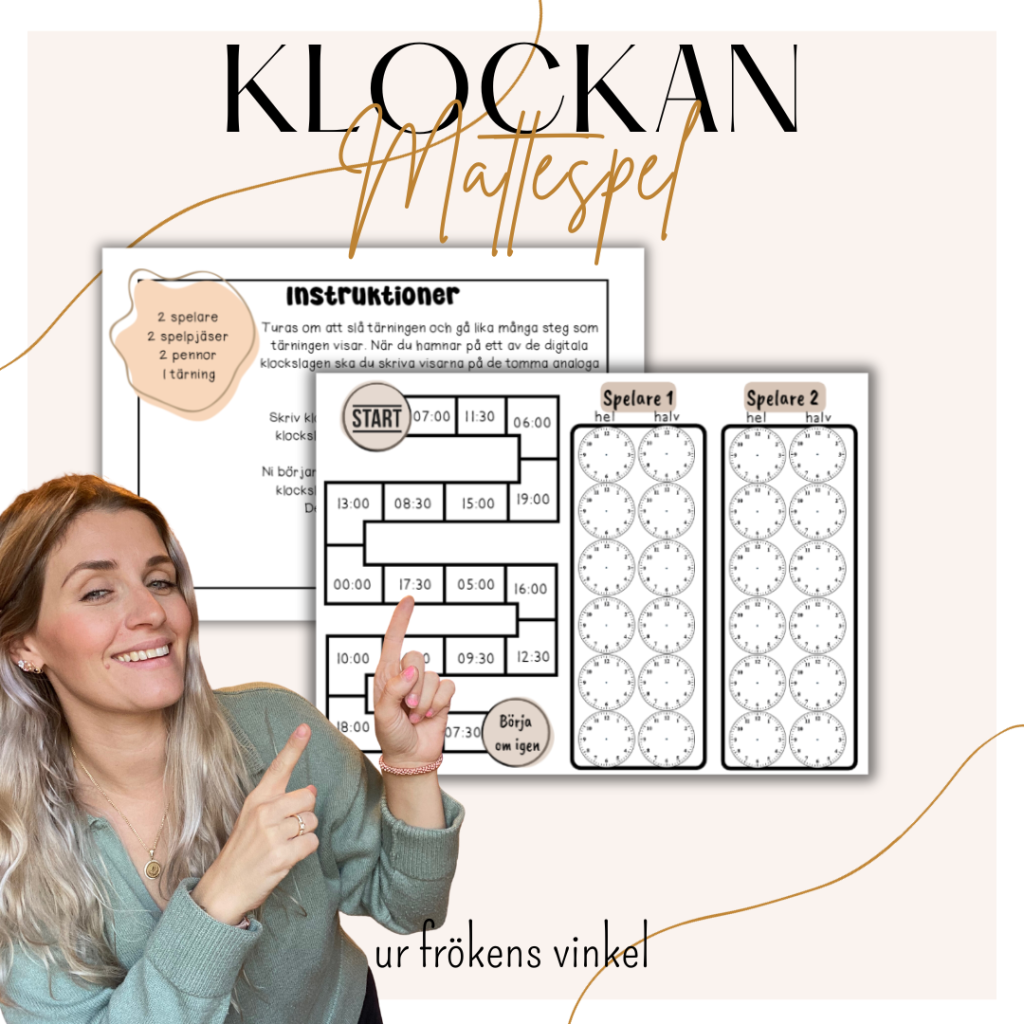 SPEL: Klockan, skriv rätt tid.