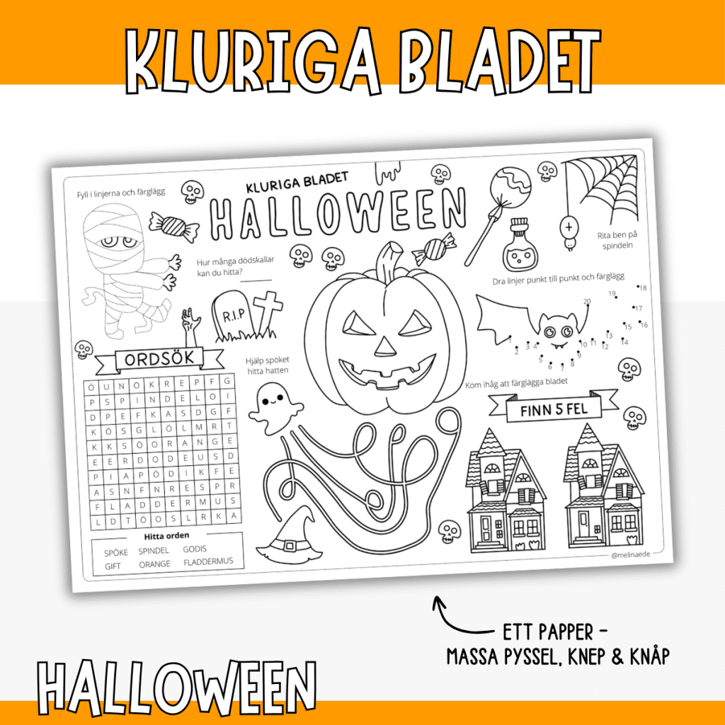 Halloween – Kluriga bladet: knep, knåp och pyssel