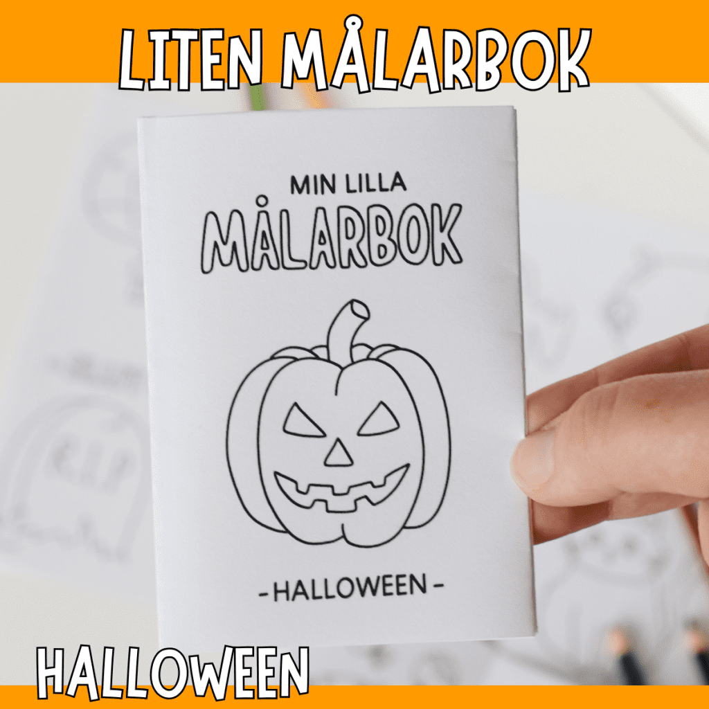 Min lilla målarbok – halloweenpyssel målarbilder