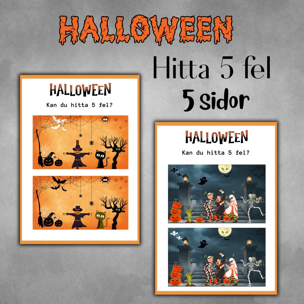 Hitta 5 fel (halloween)