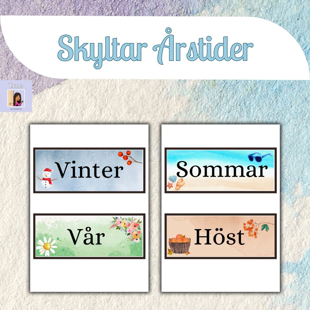 Skyltar Årstider