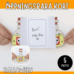 Halloweenpyssel - öppningsbara kort till halloween