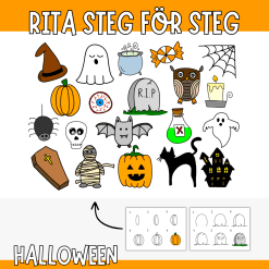 Lär dig rita steg för steg – tema halloween