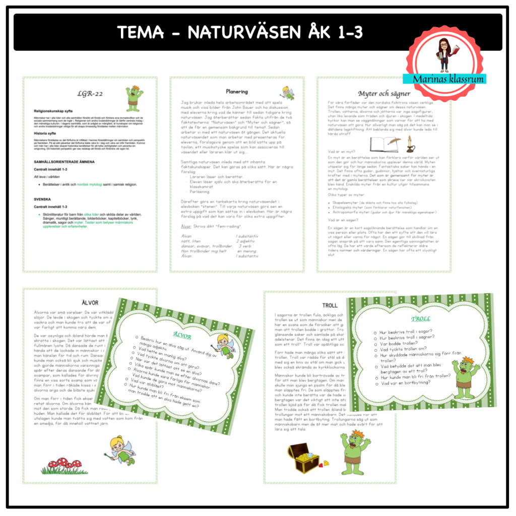 Tema – naturväsen åk 1-3