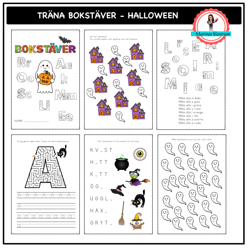 Träna bokstäver – Halloween