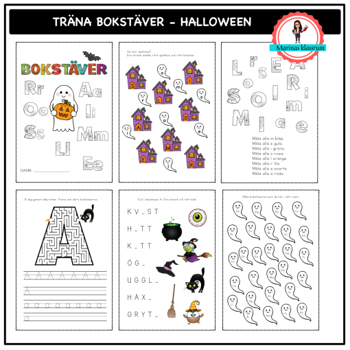 Träna bokstäver - Halloween