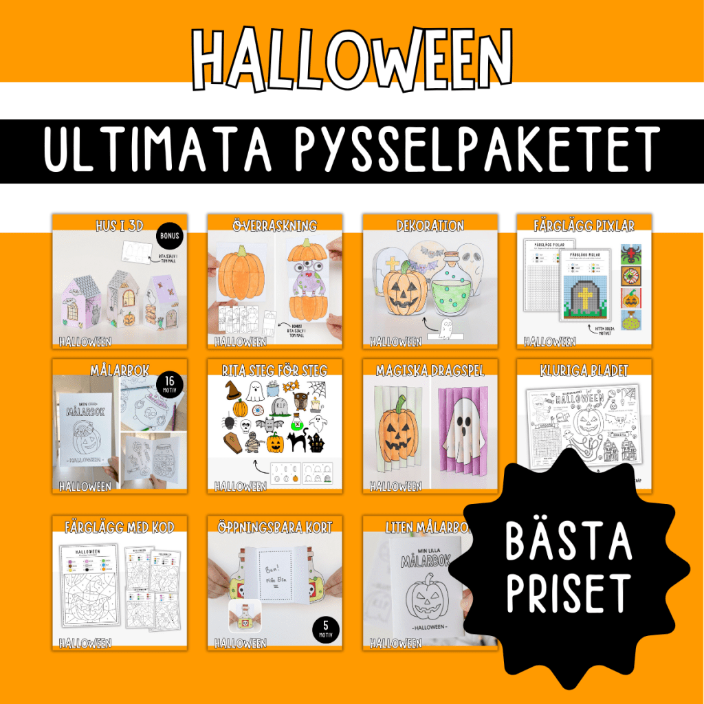 Halloweenpyssel – ultimata pysselpaketet (halloweenpaket)