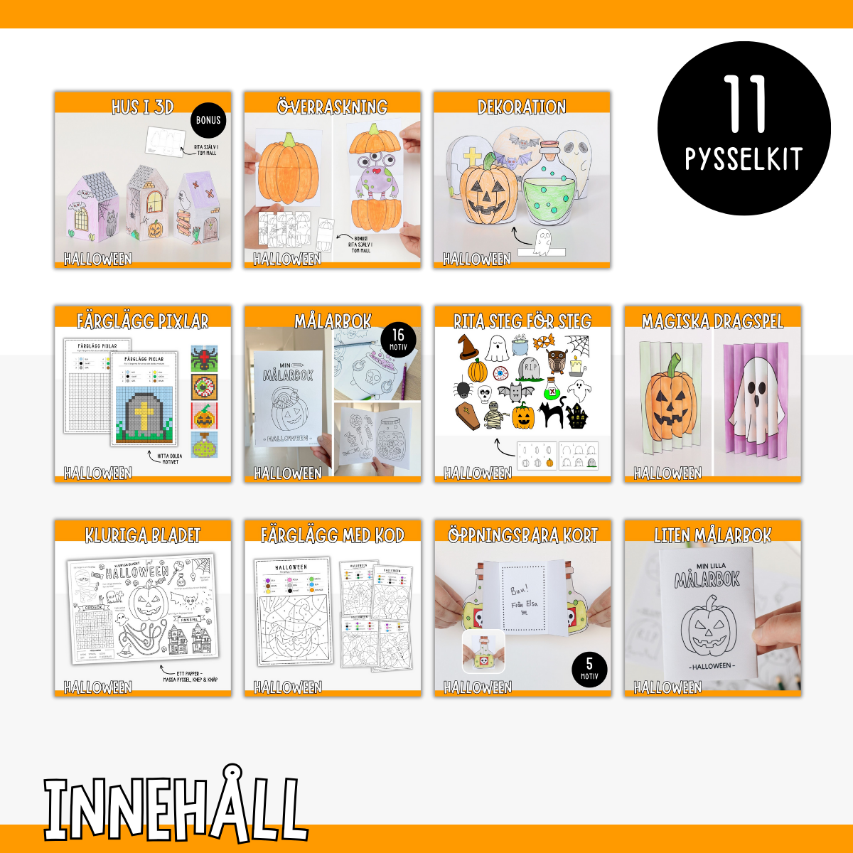 Halloweenpyssel - ultimata pysselpaketet (halloweenpaket)