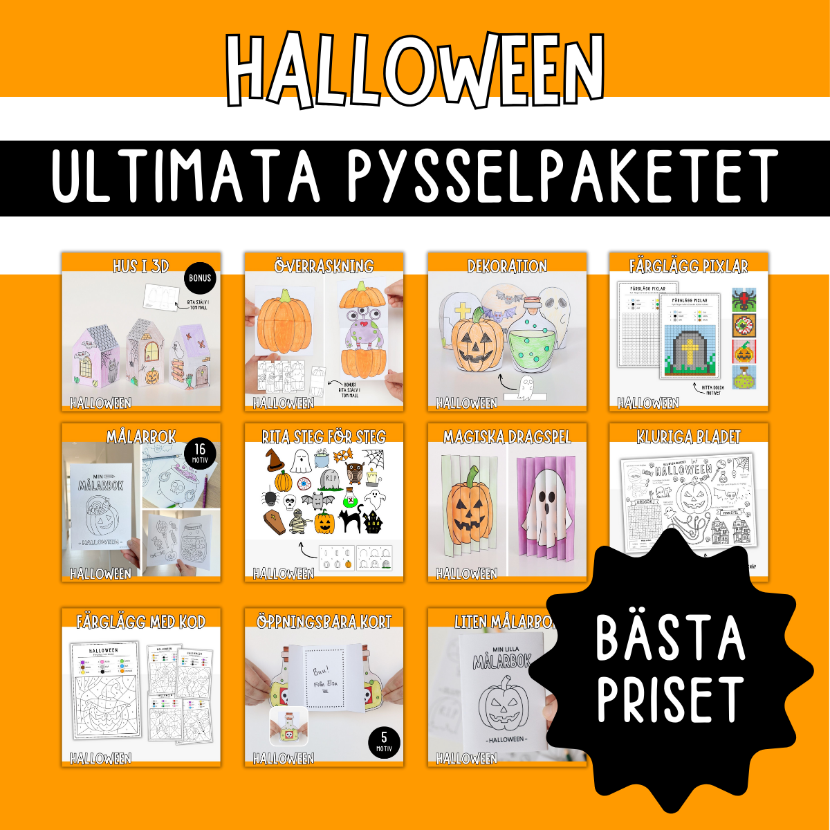 Halloweenpyssel - ultimata pysselpaketet (halloweenpaket)