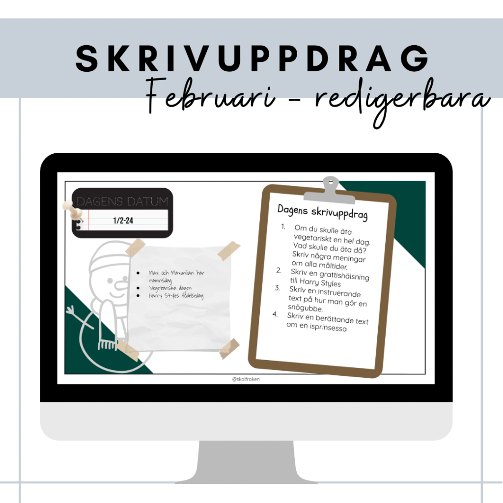 Skrivuppdrag februari