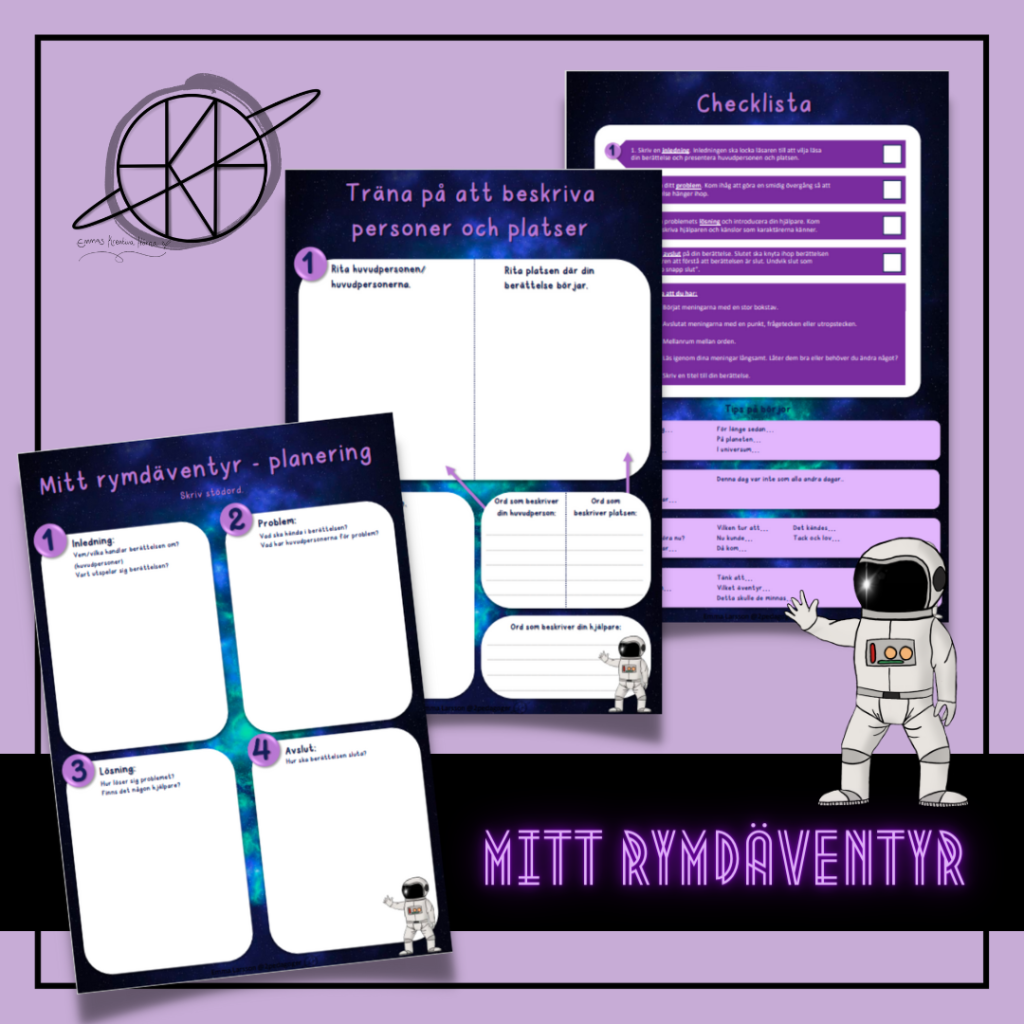 Mitt rymdäventyr – skriva en berättelse