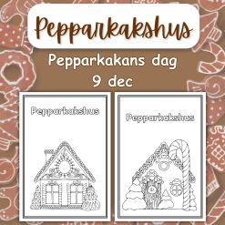 Pepparkakans dag (färglägga bilder)