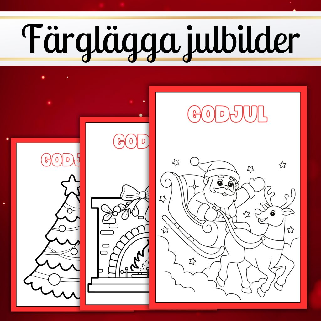 Jul färglägga bilder (20-bilder)