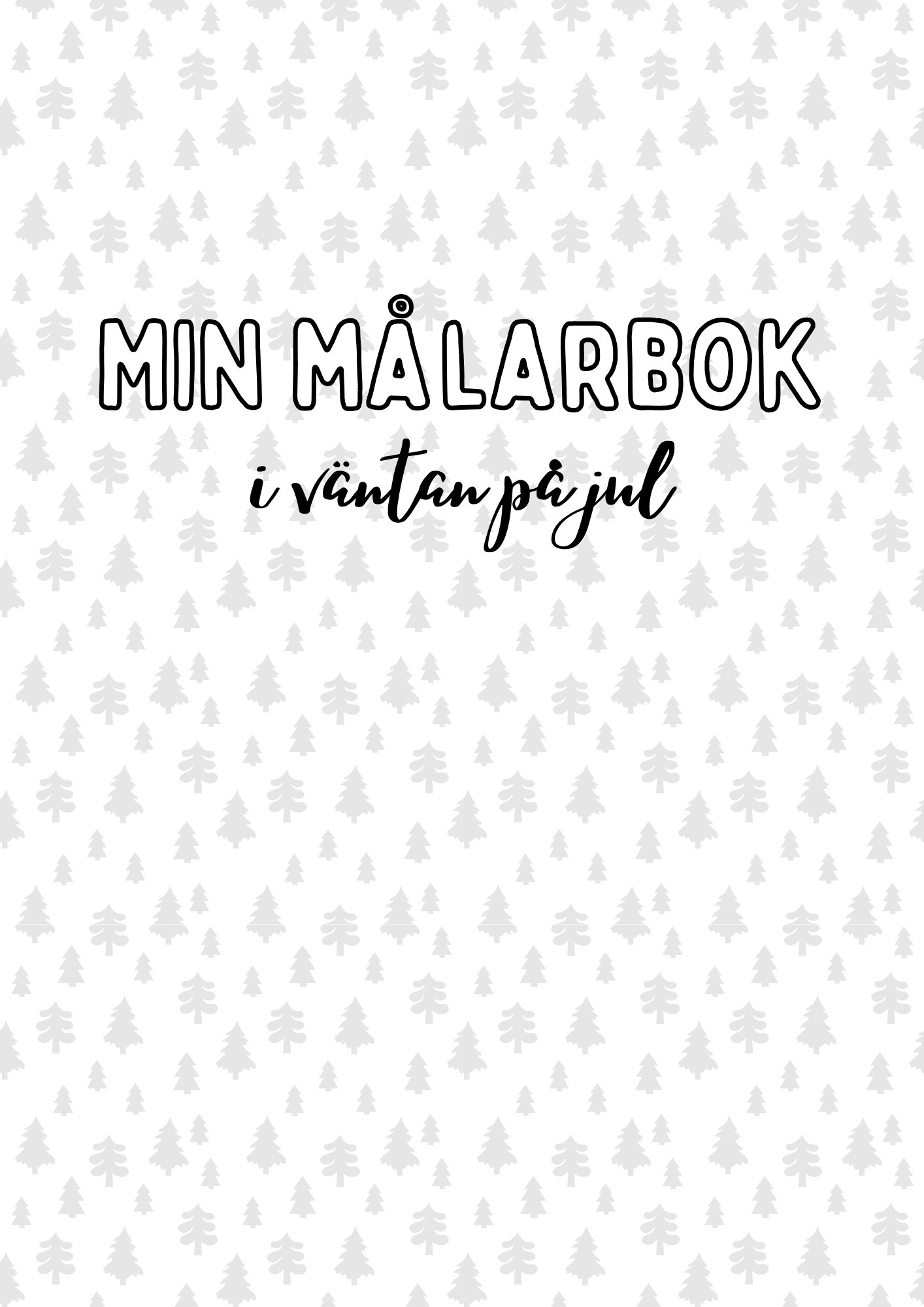 Målarbok/målarbilder med jul- vintertema