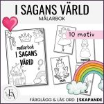 I sagans värld | Målarbok / Målarbilder med sagotema - bild 1