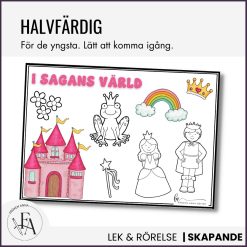 Bordstablett / Färgläggning / Arbetsblad med Sagotema