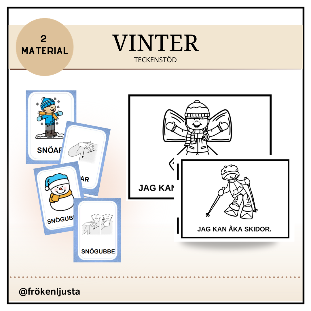 Vinterplansch med läsebok