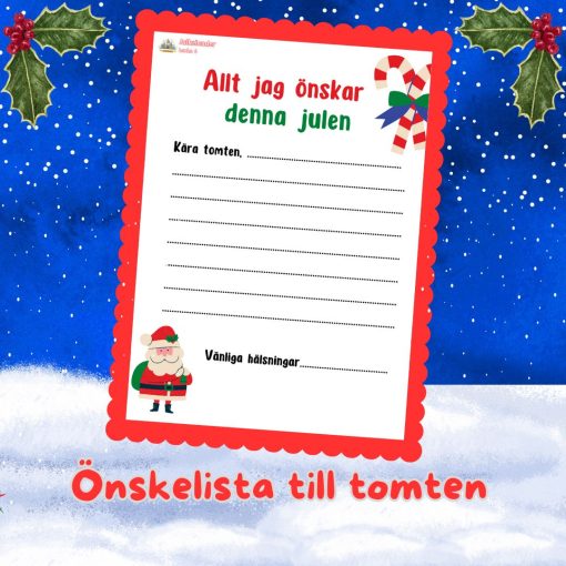 Skolrikets Julkalender Lucka 6: Önskelista till Tomten