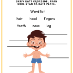 My second English- häfte som tränar på ”Clothes, school, body”. - bild 9