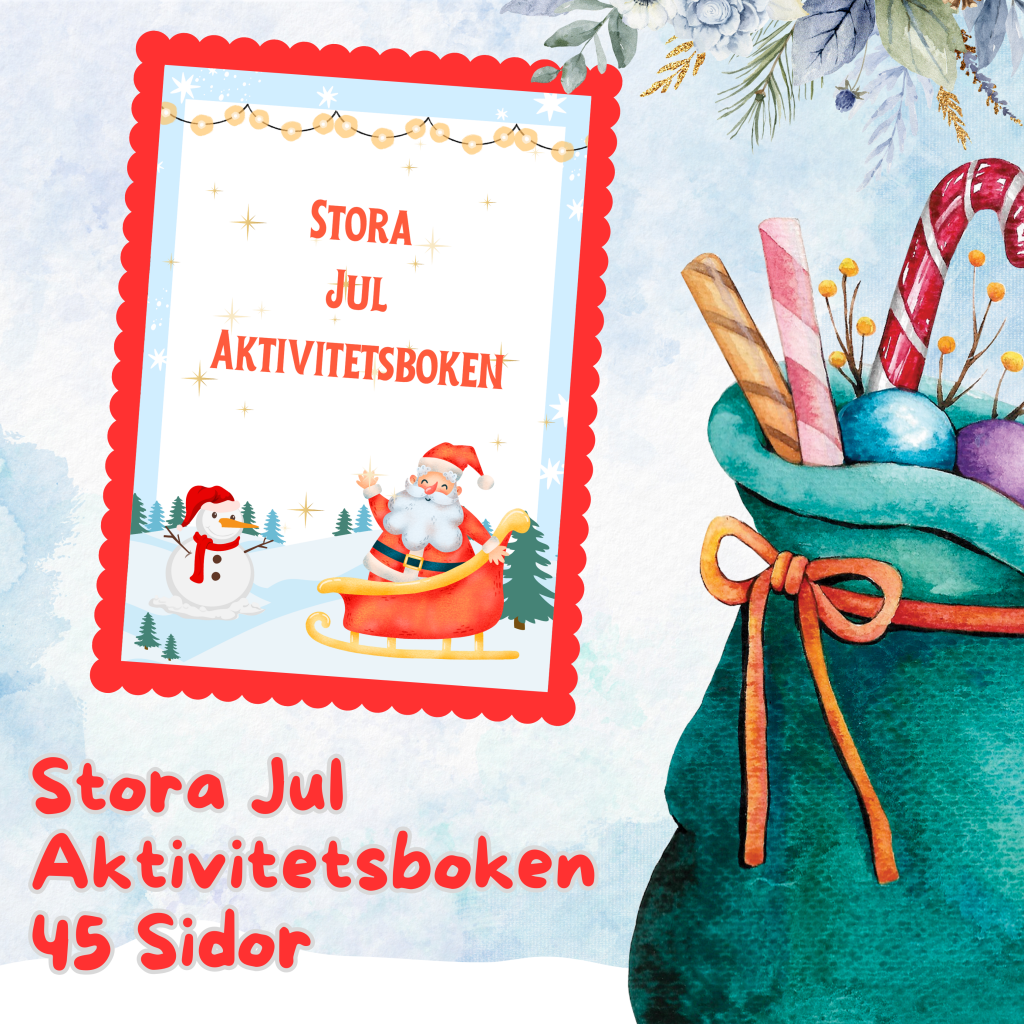 Stora Jul Aktivitetsboken – 45 Sidor