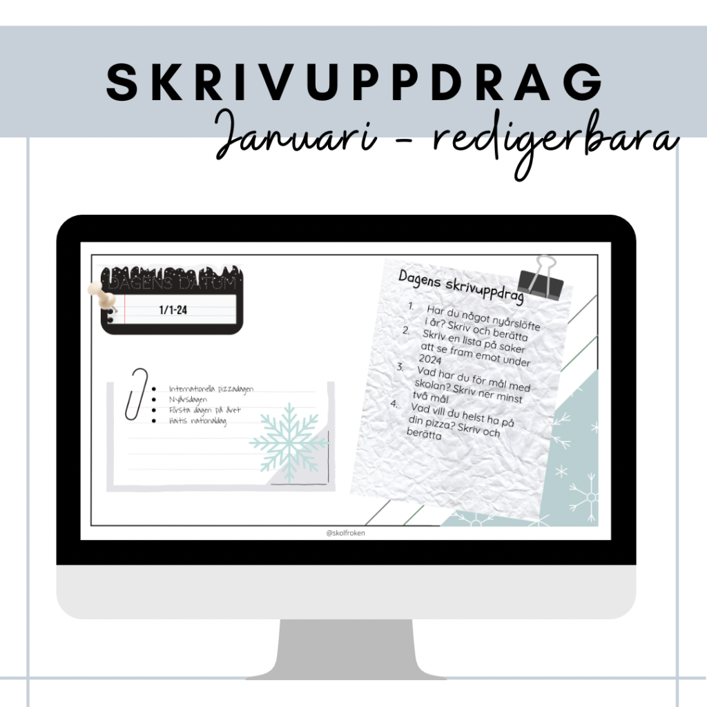 Skrivuppdrag januari