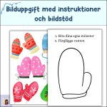 Vinter bilduppgift (vantar) - bild 2