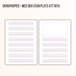 Skrivpapper med extra tydliga hjälplinjer – två versioner - bild 2